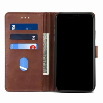 For Huawei P Smart 2020 GUSSIM Business Style Horizontal Flip Leather Case with Holder & Card Slots & Wallet(Brown)
