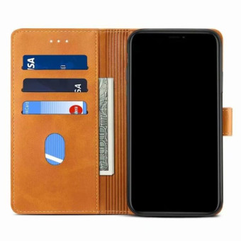 For Huawei P Smart 2020 GUSSIM Business Style Horizontal Flip Leather Case with Holder & Card Slots & Wallet(Yellow)