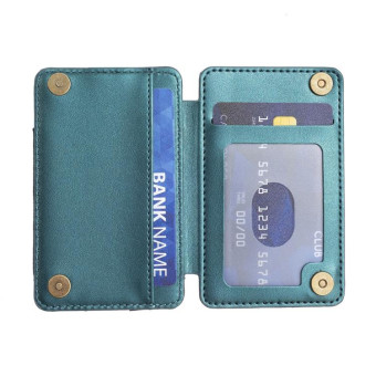 BFK02 Wave Pattern Card Bag Mobile Phone Back Sticker(Green)