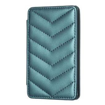 BFK02 Wave Pattern Card Bag Mobile Phone Back Sticker(Green)