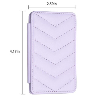 BFK02 Wave Pattern Card Bag Mobile Phone Back Sticker(Purple)