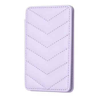 BFK02 Wave Pattern Card Bag Mobile Phone Back Sticker(Purple)