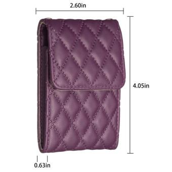 BFK08 Vertical Card Bag Mobile Phone Back Sticker(Dark Purple)