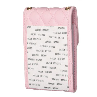 BFK08 Vertical Card Bag Mobile Phone Back Sticker(Pink)