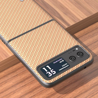 For Motorola Razr 40 ABELL Carbon Fiber Protective Phone Case(Gold)