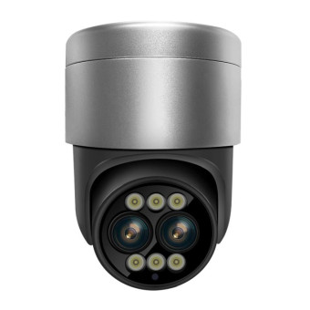 ESCAM G03 2x4MP Dual Lens Zoom 8X Dual Light Source WiFi Camera Support Two-way Voice & Motion Detection(UK Plug)