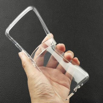 For Motorola Razr 40 Ultra Transparent TPU Hinge Shockproof Protective Phone Case