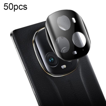 For Honor Magic5 Ultimate 50pcs Curved Surface Hot Bending Full Glue Rear Camera Lens Film