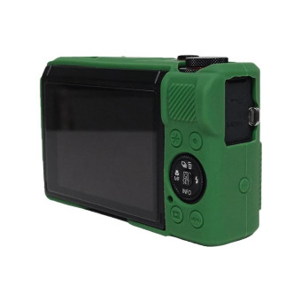 For Canon PowerShot G7 X Mark III / G7X3 Soft Silicone Protective Case with Lens Cover(Green)