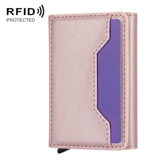 Anti Theft Brush Card Bag, Size:10x6x3cm(Rose Gold)