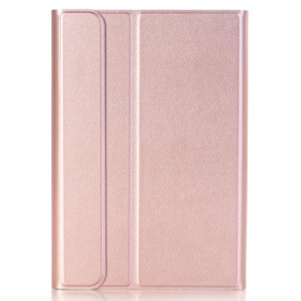 A0T8 For Huawei MatePad T8 8 inch ABS Ultra-thin Detachable Bluetooth Keyboard Voltage PU Leather Tablet Case with Bracket(Rose Gold)