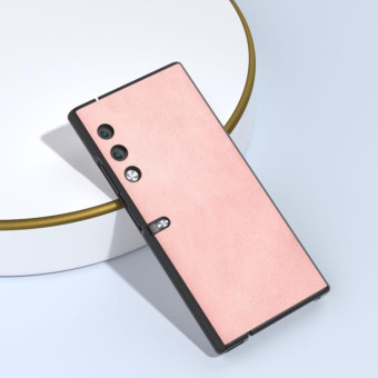 For Honor V Purse ABEEL Black Edge Cowhide Texture PU Phone Case(Pink)