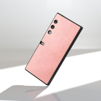 For Honor V Purse ABEEL Black Edge Cowhide Texture PU Phone Case(Pink)