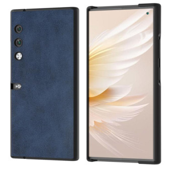 For Honor V Purse ABEEL Black Edge Cowhide Texture PU Phone Case(Blue)