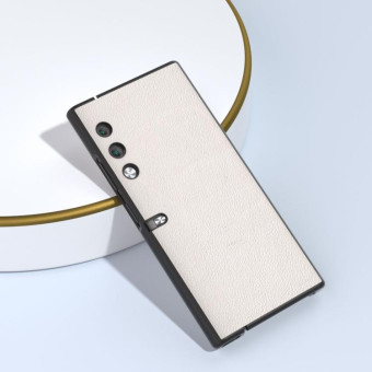 For Honor V Purse Genuine Leather Wave Black Edge Phone Case with Holder(Grey)