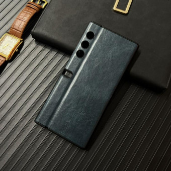 For Honor V Purse Crazy Horse Texture Leather Shockproof Phone Case(Blue)