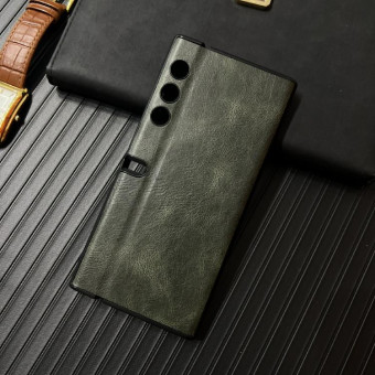 For Honor V Purse Crazy Horse Texture Leather Shockproof Phone Case(Green)