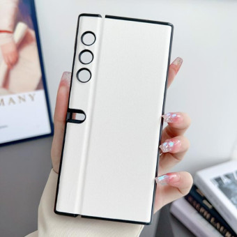 For Honor V Purse Morandi Solid Color Leather Texture Phone Case(White)