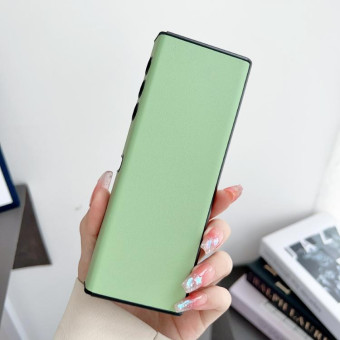 For Honor V Purse Morandi Solid Color Leather Texture Phone Case(Blue)