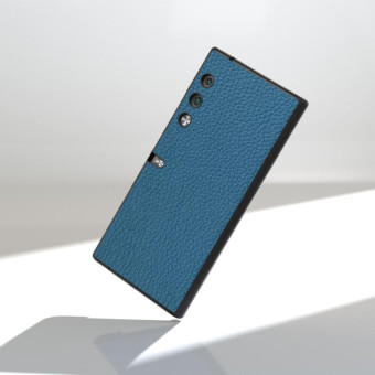 For Honor V Purse Genuine Leather Litchi Texture Phone Case(Blue)