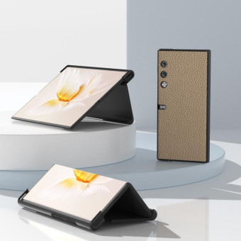 For Honor V Purse Genuine Leather Litchi Texture Phone Case(Grey)