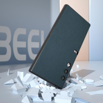 For Honor V Purse Genuine Leather + PC Litchi Texture Phone Case(Green)