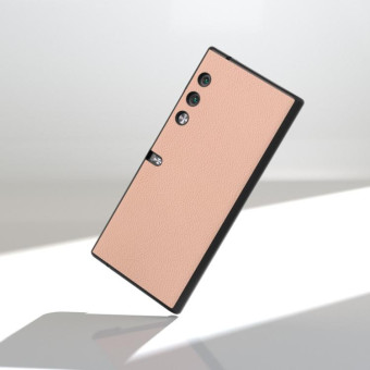 For Honor V Purse Genuine Leather + PC Litchi Texture Phone Case(Pink Gold)