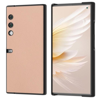 For Honor V Purse Genuine Leather + PC Litchi Texture Phone Case(Pink Gold)