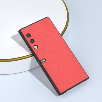 For Honor V Purse Cross Texture Genuine Leather Phone Case(Red)