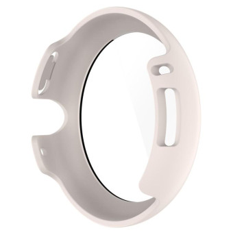 For Google Pixel Watch 2 PC + Tempered Film Integrated Watch Protective Case(White)