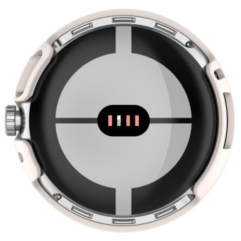 For Google Pixel Watch 2 PC + Tempered Film Integrated Watch Protective Case(White)