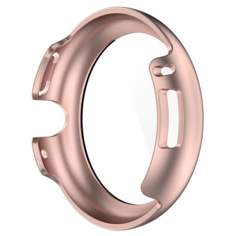 For Google Pixel Watch 2 PC + Tempered Film Integrated Watch Protective Case(Rose Gold)
