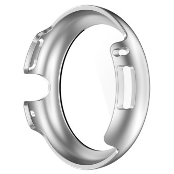 For Google Pixel Watch 2 PC + Tempered Film Integrated Watch Protective Case(Silver)