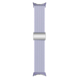 For Google Pixel Watch / Watch 2 Nylon Loop Magnetic Buckle Watch Band(Fog Purple)