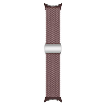 For Google Pixel Watch / Watch 2 Nylon Loop Magnetic Buckle Watch Band(Smoke Purple)
