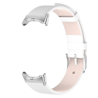 For Google Pixel Watch 2 / Pixel Watch Leather Watch Band(White)