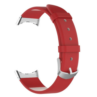 For Google Pixel Watch 2 / Pixel Watch Leather Watch Band(Red)