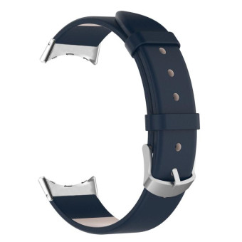 For Google Pixel Watch 2 / Pixel Watch Leather Watch Band(Dark Blue)
