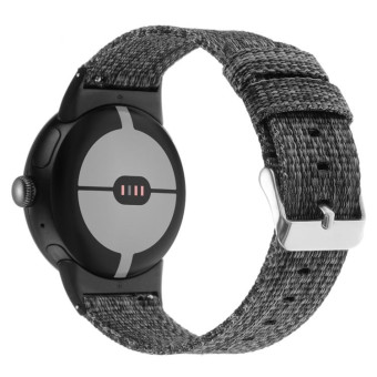 For Google Pixel Watch 2 / Pixel Watch Nylon Canvas Watch Band(Grey)
