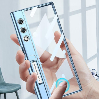 For Honor V Purse GKK Integrated Flip Electroplating TPU Case with Holder(Gold)