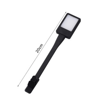 LED Reading Light Clip Book USB Charging Mini Bedside Learning Lamp(White)