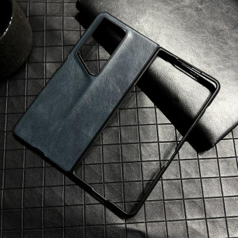 For Honor Magic V2 RSR Porsche Design Crazy Horse Pattern Folding Leather Phone Case(Blue)