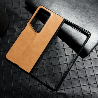 For Honor Magic V2 RSR Porsche Design Crazy Horse Pattern Folding Leather Phone Case(Orange)