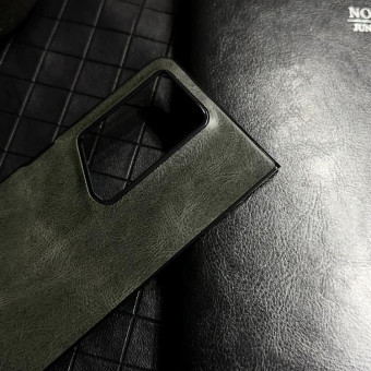 For Honor Magic V2 RSR Porsche Design Crazy Horse Pattern Folding Leather Phone Case(Green)