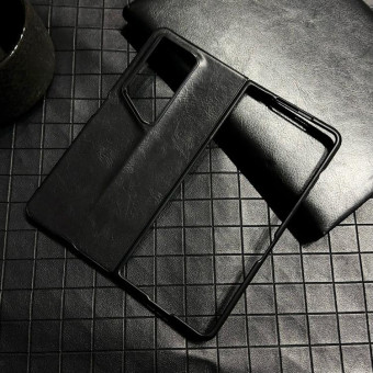 For Honor Magic V2 RSR Porsche Design Crazy Horse Pattern Folding Leather Phone Case(Black)