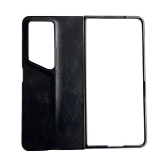 For Honor Magic V2 RSR Porsche Design Crazy Horse Pattern Folding Leather Phone Case(Black)