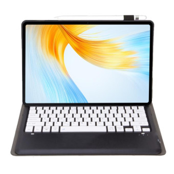 For Huawei MatePad Pro 13.2 inch 2025 AH18 Detachable Bluetooth Keyboard Leather Tablet Case(Black+White)