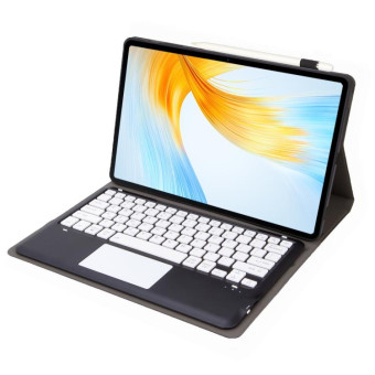 For Huawei MatePad Pro 13.2 inch AH18-A Detachable Bluetooth Keyboard Leather Tablet Case with Touch(Black+White)