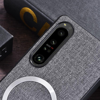 For Sony Xperia 1 VI CD Magsafe Magnetic Cloth Texture Phone Case(Light Green)