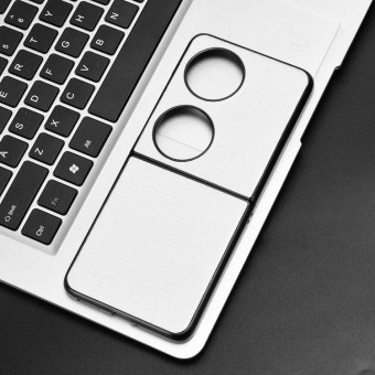 For Huawei Pocket 2 Crocodile Texture Leather Folding Phone Case(White)